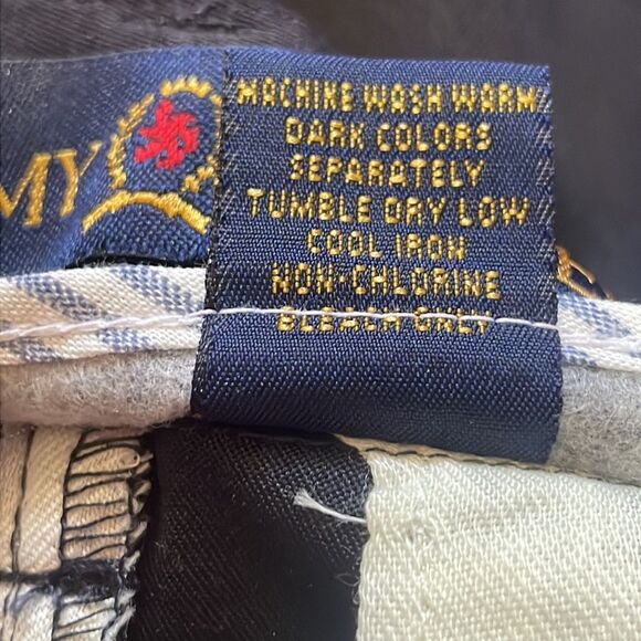 Tommy Hilfiger Navy Flat Front Creased Dress Pants, size 33x32 - Picture 8 of 9